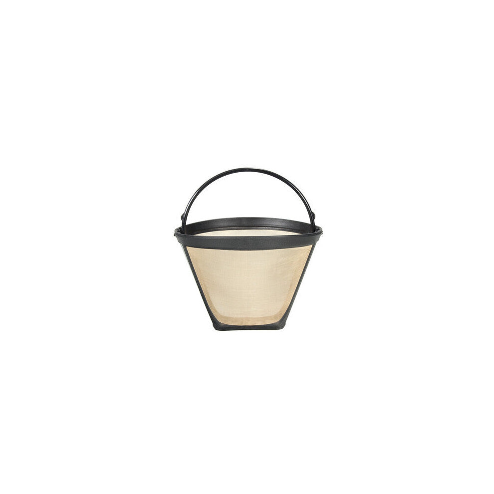 2 pcs Permanent Reusable #4 Cone Shape Coffee Filter Mesh Basket Gold Tone Coffee Accessories