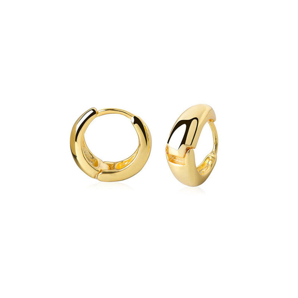 2PCS Gilding Hoop Earrings for Women Minimalist Geometric Ear Hoops Party Jewelry Gifts