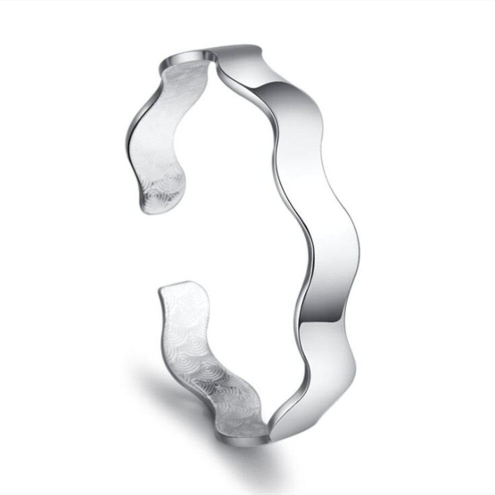 3PCS Copper Fashion Princess Temperament Lovely Bangles Glossy Bohemian Retro Wave Water Ripples Jewelry