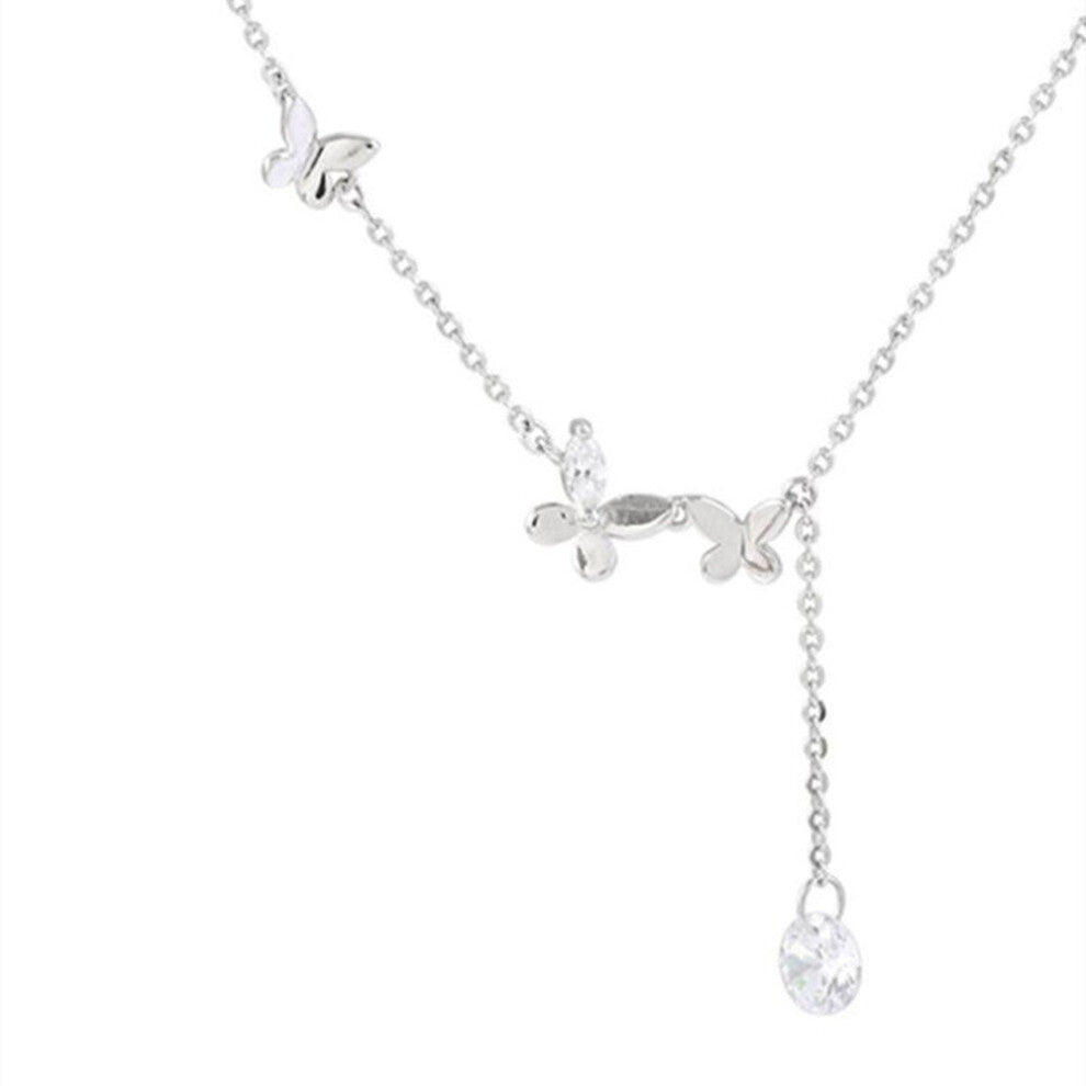 Silver plating Necklace ButterflyPendant Necklaces Gift for Girl