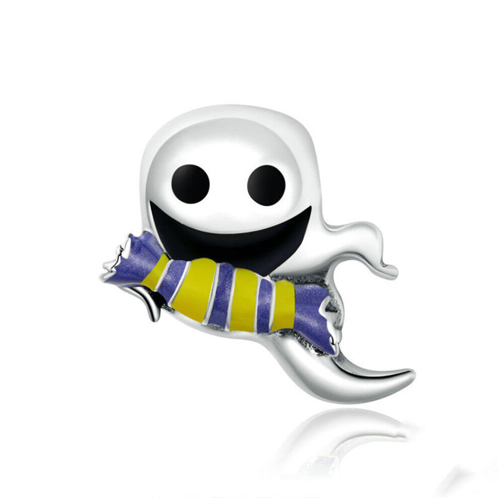Silver plating Trick or Treat Kid Ghost Image Charm for DIY  Jewelry