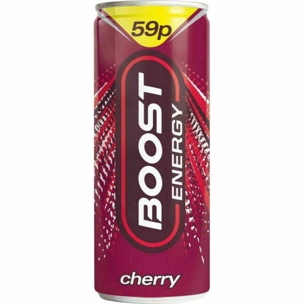 (3x250ml, Cherry) Boost Energy Drink 250ml Sugar Free Exotic Citrus