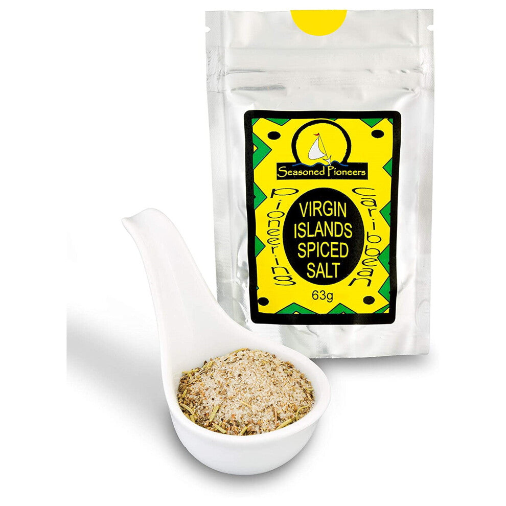 Seasoned Pioneers Herbs Spices Virgin Islands Salts 63g Resealable Pouch