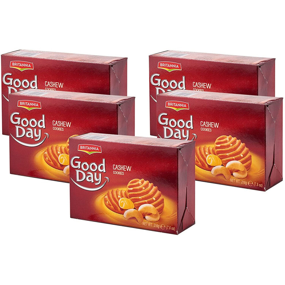 (Pack of 5) Britannia Good day Cashew nuts Cookies 216g