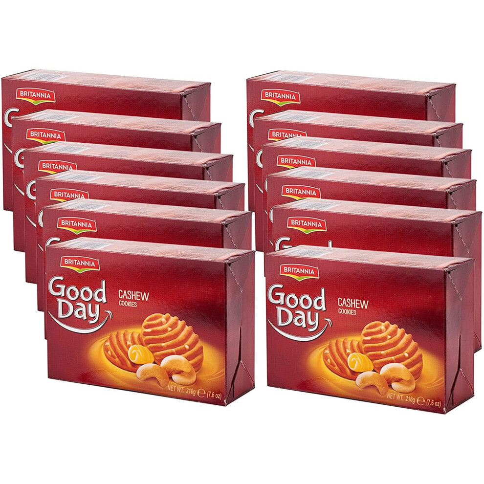 (Pack of 12) Britannia Good day Cashew nuts Cookies 216g