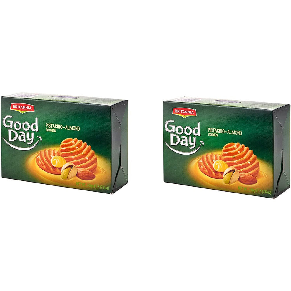 (Pack of 2) Britannia Good day Pista and Almond Cookies 216g