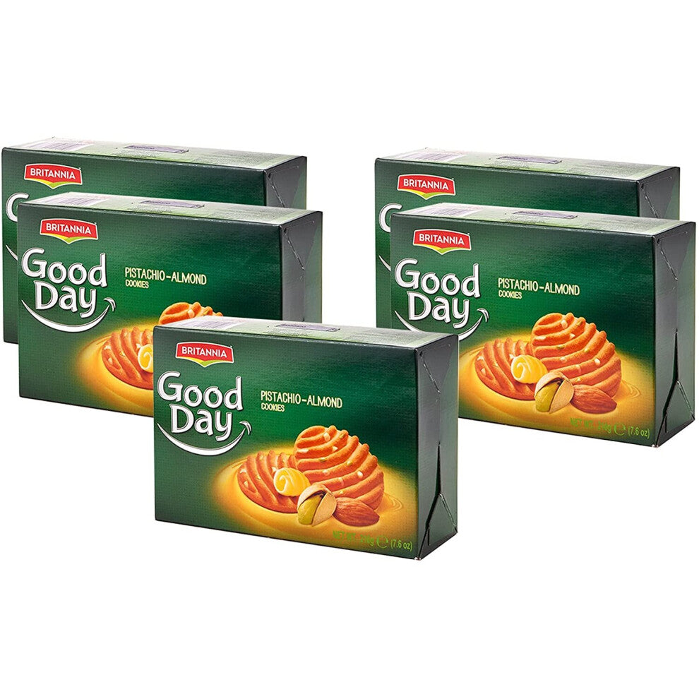 (Pack of 5) Britannia Good day Pista and Almond Cookies 216g