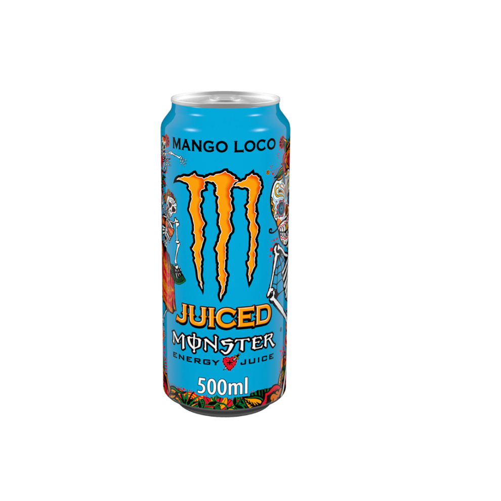 (Mango Loco, 6 Cans) Monster Energy Drink 500ml Original Zero Sugar