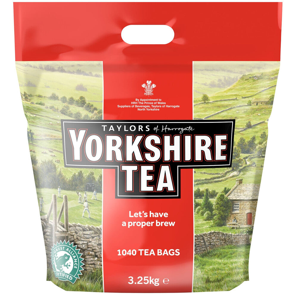 Yorkshire Tea Bags – 2x1040: Classic, full-bodied brew from top-quality Assam and African teas for a refreshing, traditional cup