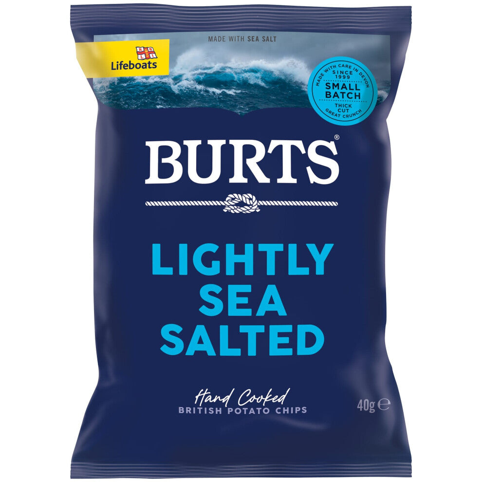 Burts Potato Chips Sea Salt 40 g (Pack of 20)