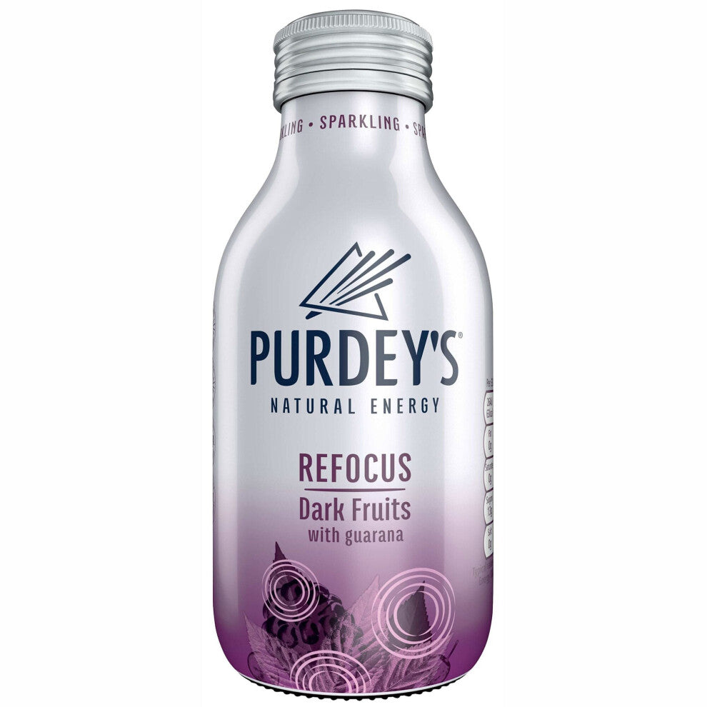 Purdey's Refocus Dark Fruits Natural Energy Drink - 12x330ml