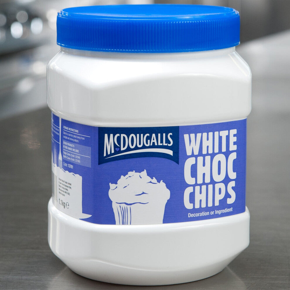 McDougalls White Chocolate Chips - 1x1.1kg
