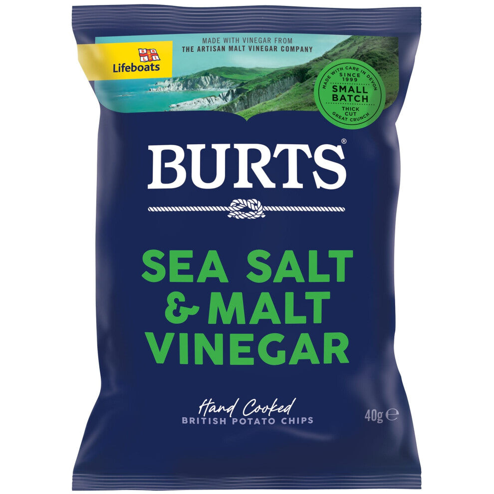 Burts Sea Salt & Vinegar Crisps - 20x40g