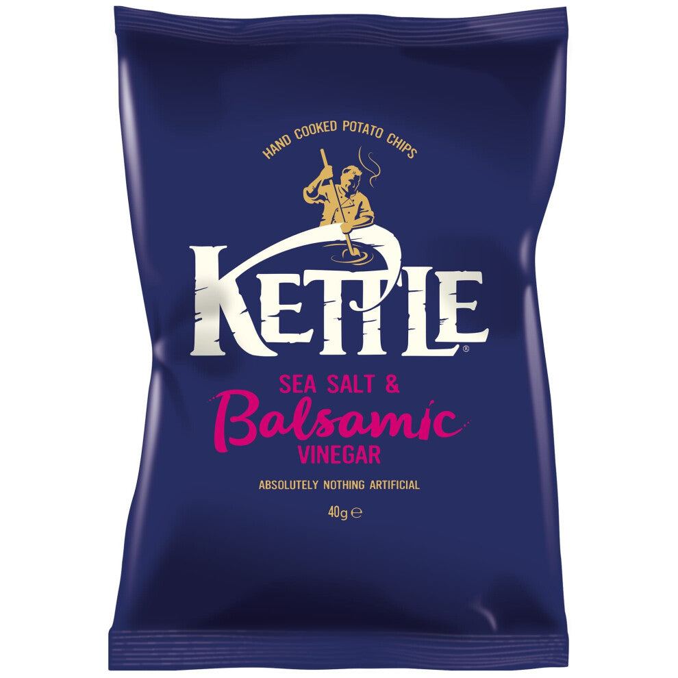 Kettle Sea Salt & Balsamic Vinegar Crisps - 18x40g
