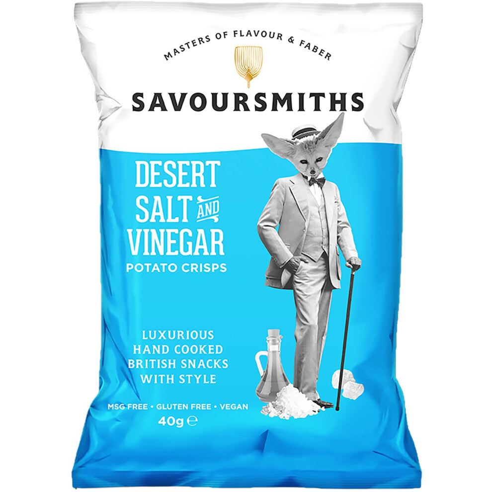 Savoursmiths Desert Salt and Vinegar Crisps - 24x40g