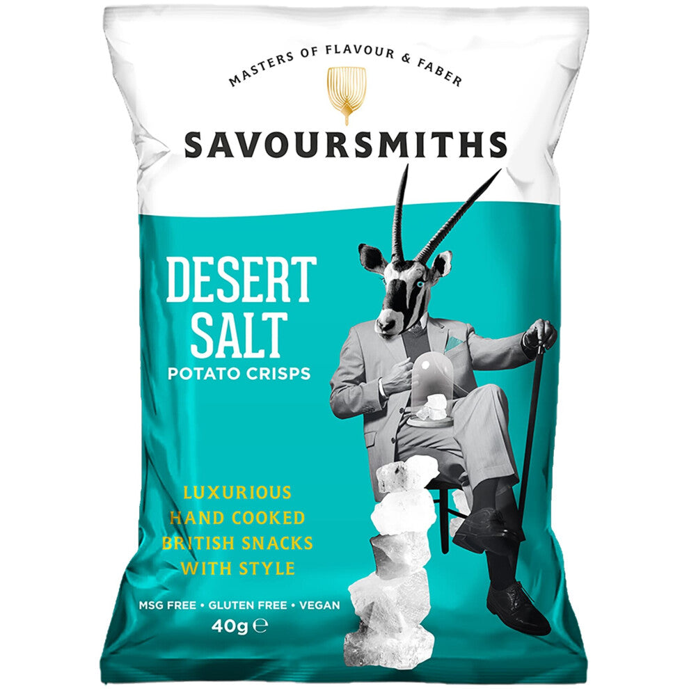 Savoursmiths Desert Salt Crisps - 24x40g
