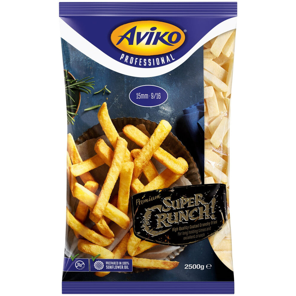 Aviko Frozen SuperCrunch Thick Cut Chips 18x18mm - 4x2.5kg