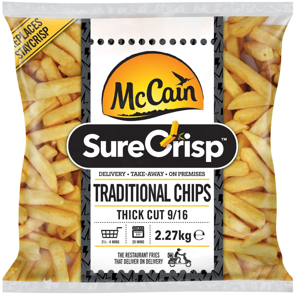 McCain SureCrisp Traditional Thick Cut Chips 9-16 - 1x2.27kg