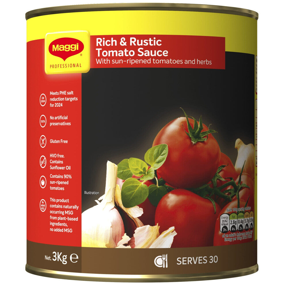 Maggi Gluten Free Rich & Rustic Tomato Sauce - 6x3kg