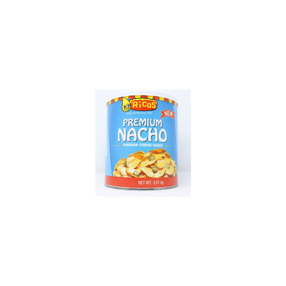 Rico's Gourmet Nacho Cheese Sauce, 3kg - Heat & Pour Dip for Parties & Professional Kitchens