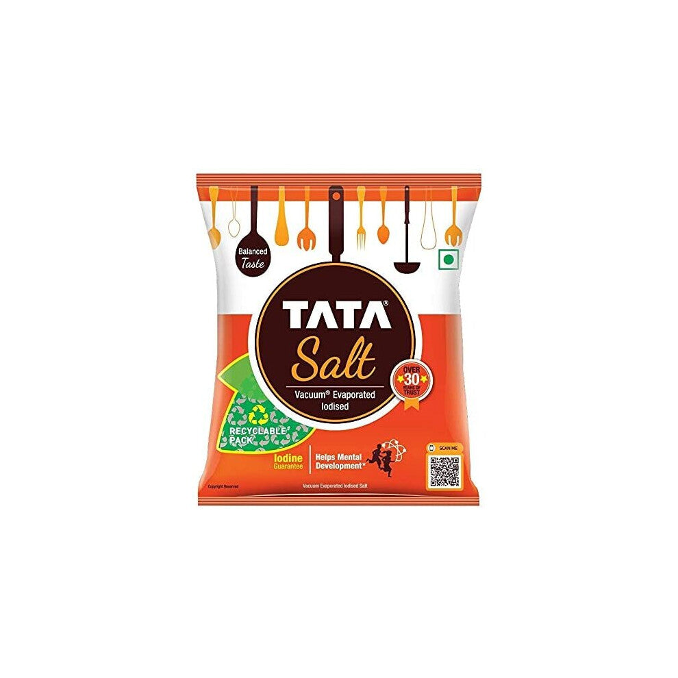 (Pack of 3) Tata Salt 1kg,   Vacuum Evaporated Iodised Salt ,No Added Preservatives ,Iodine Guaranteed .