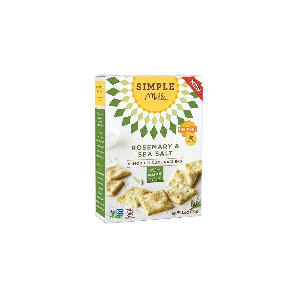 Simple Mills, Almond Flour Crackers, Rosemary & Sea Salt, 4.25 oz (120 g)