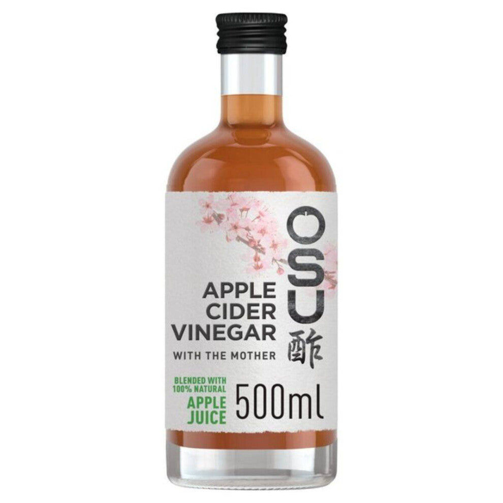 Osu Apple Cider Vinegar & The Mother Juice Blend 500ml – Raw, Unpasteurized, All-Natural, 200-Year Japanese Fermentation