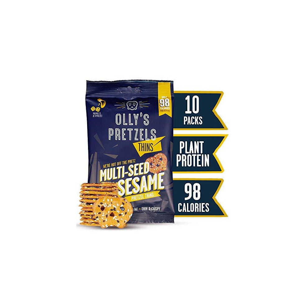 Ollys Pretzels Pretzel Thins Multiseed 35g (Pack of 10)