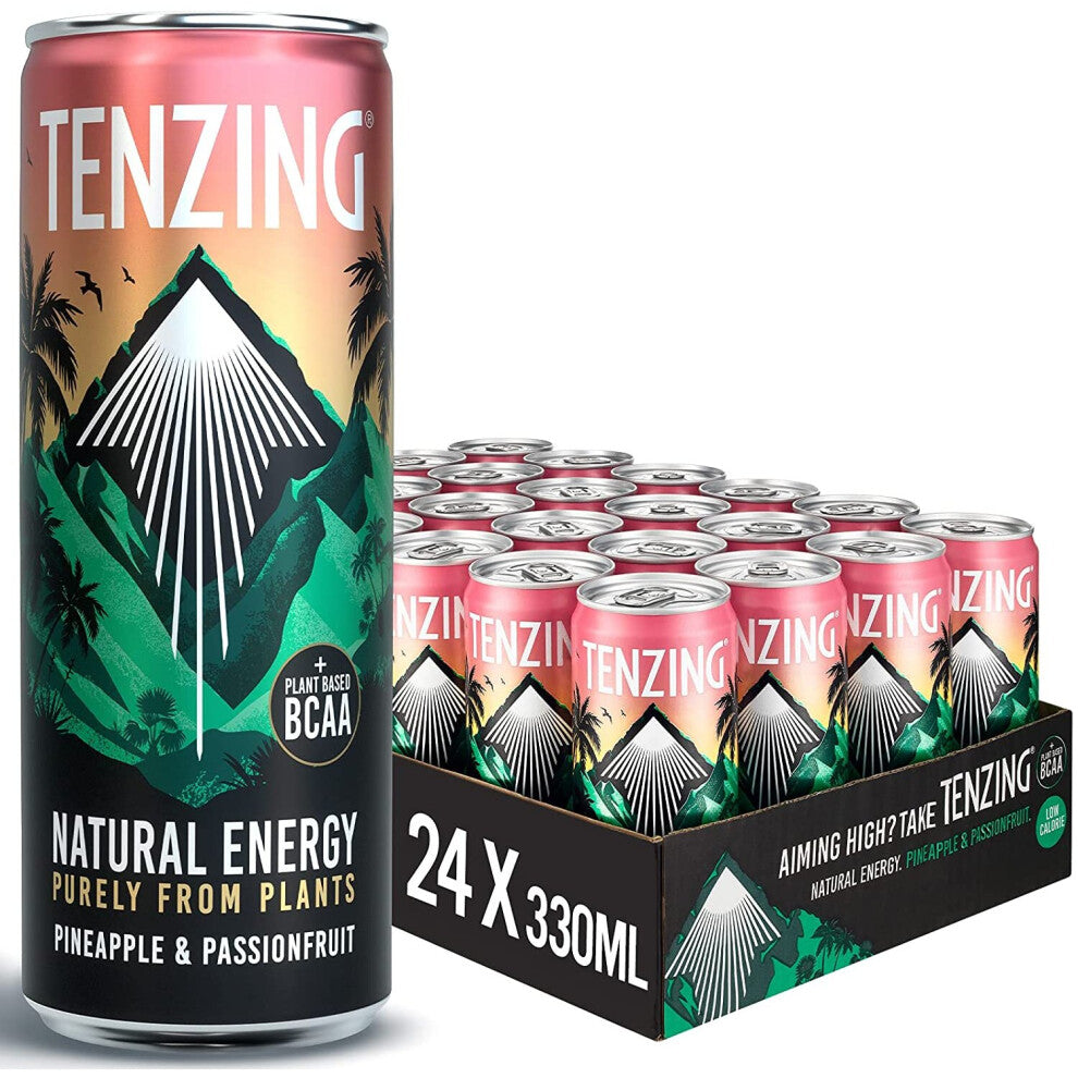 Tenzing Tropical Natural Energy Drink 330ml (Pack of 24)