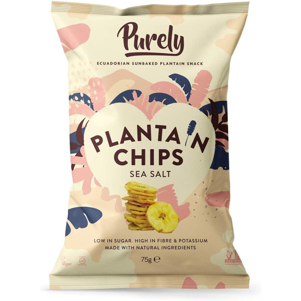 Purely Plantain Chips Sea Salt 28g (Pack of 20)