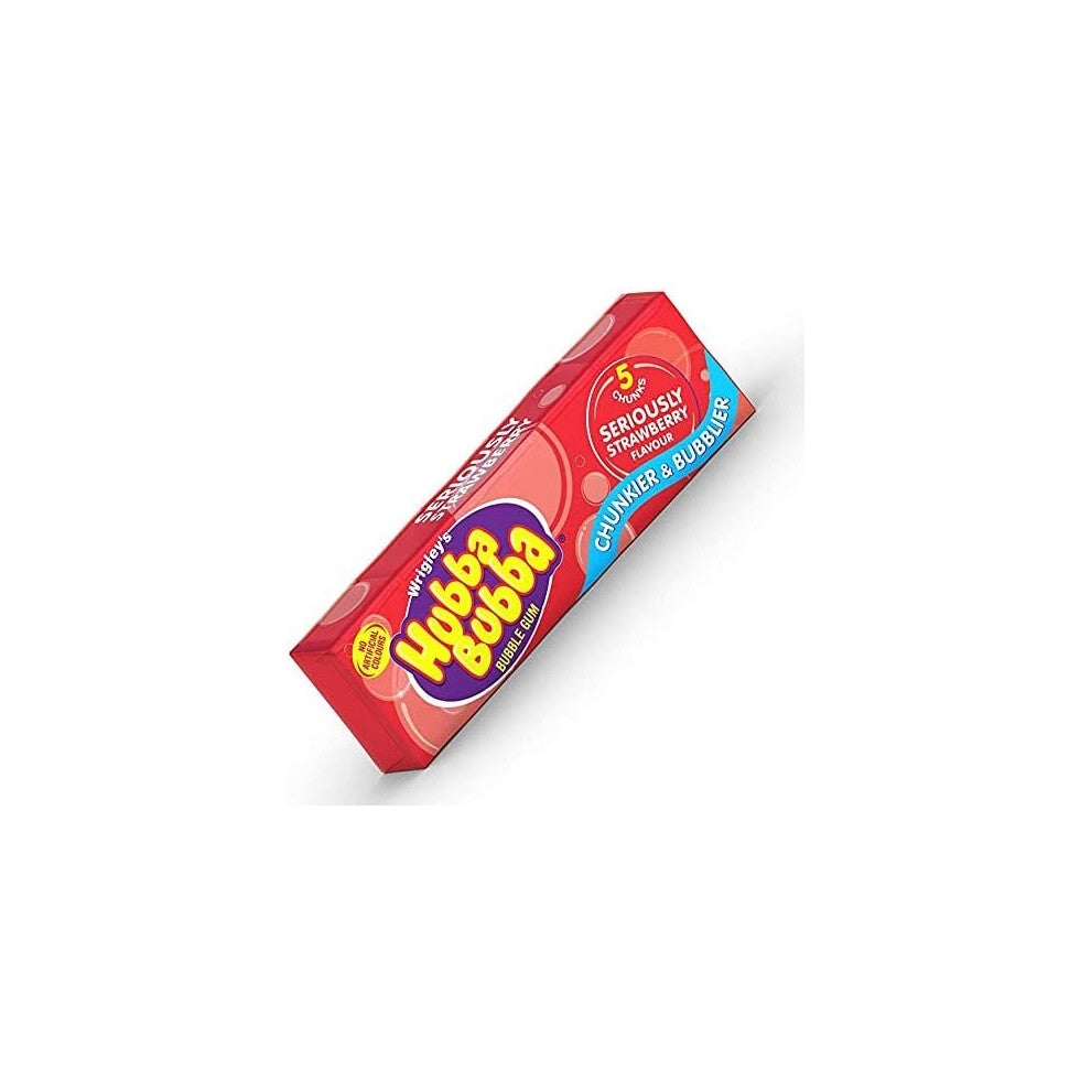 WRIGLEY'S HUBBA Bubba Strawberry Bubble Gum (Pack of 20)