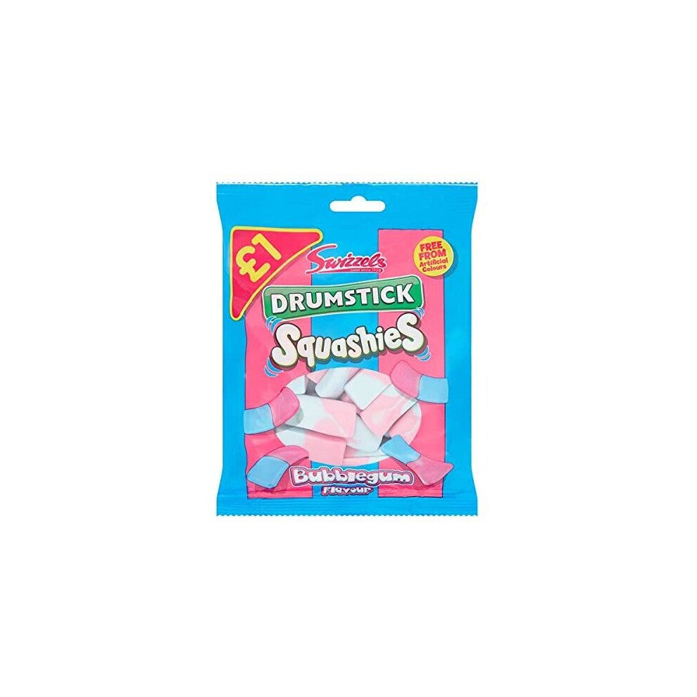 Swizzels Drumstick Squashies Bubblegum Flavour (Pack of 12 x 145g)