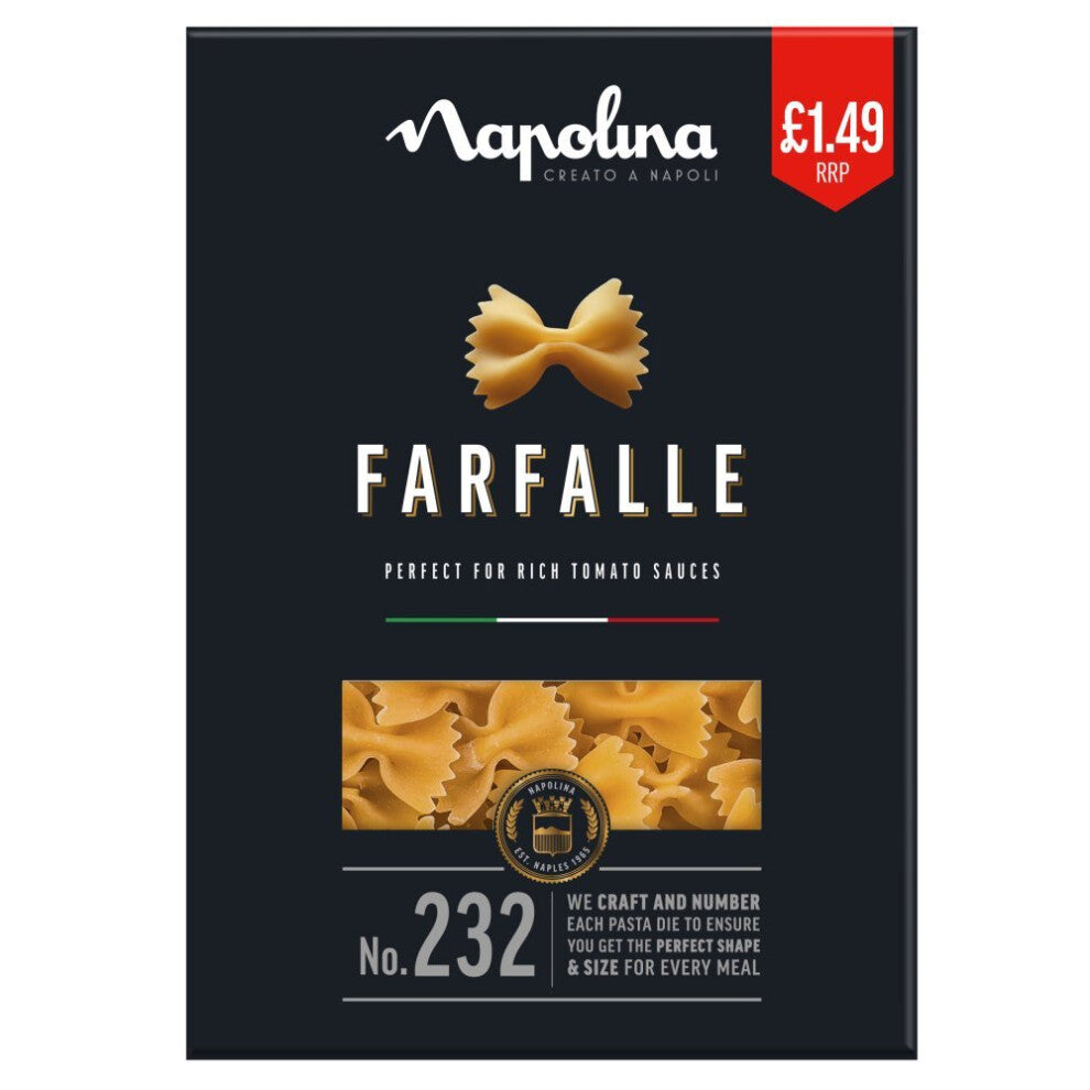 Napolina Farfalle Pasta 500g (Pack of 2)