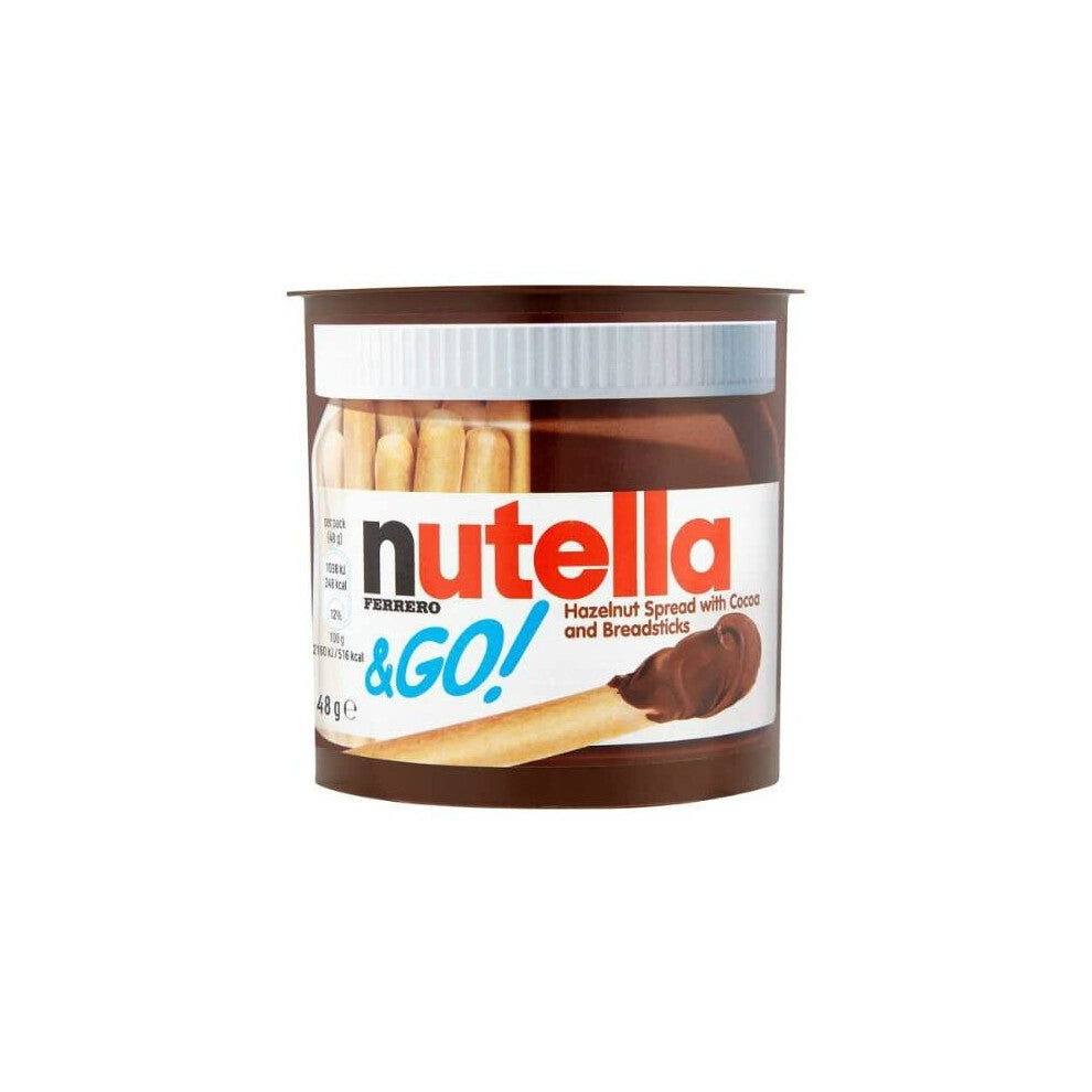 Nutella Ferrero & Go! Hazelnut Spread with Cocoa and Breadsticks 48g Case of 12