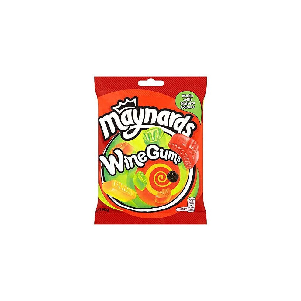 Maynards Wine Gums Bag 190 g (Pack of 6)