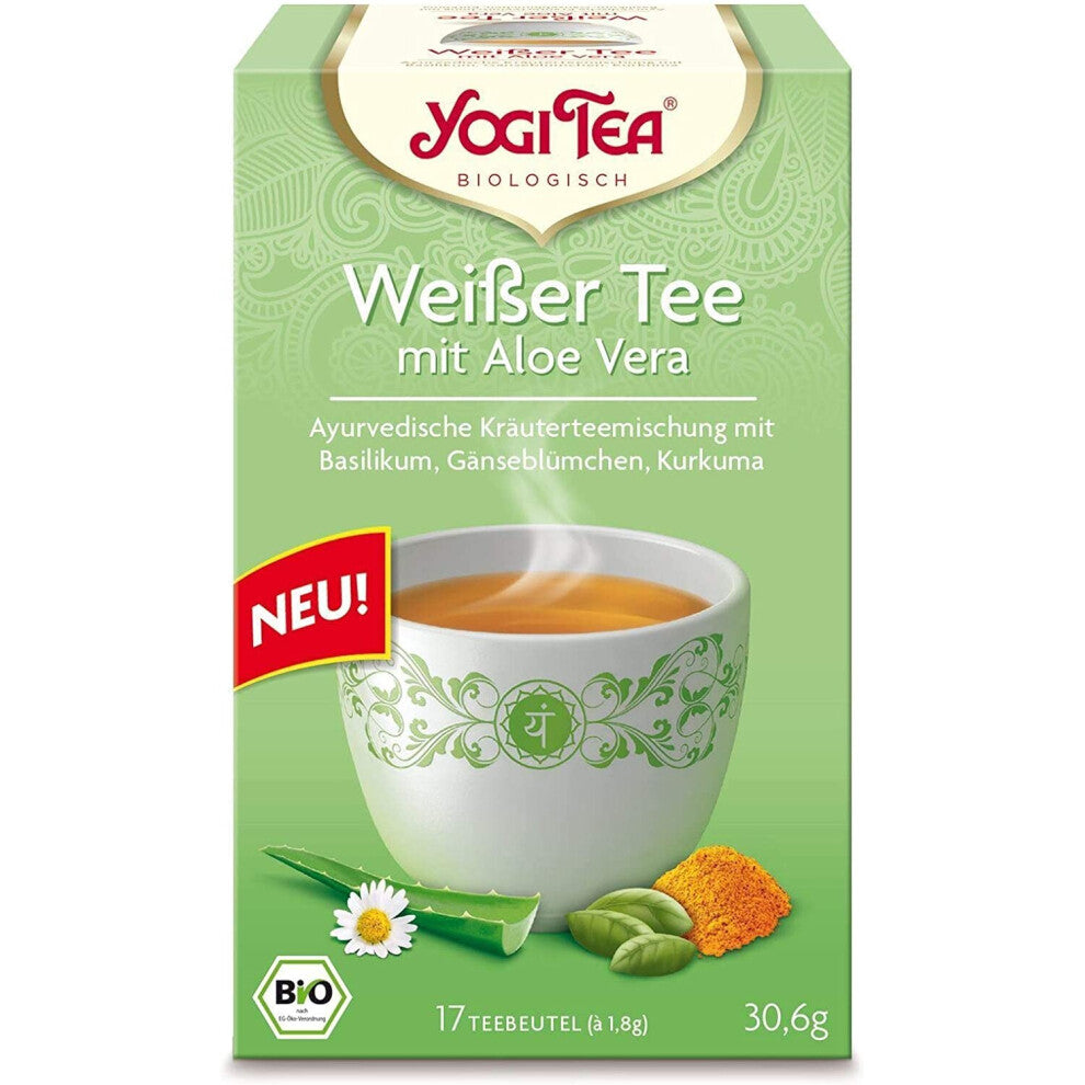 Yogi Tea | White Tea with Aloe Vera | 6 x 17 Bags (UK)