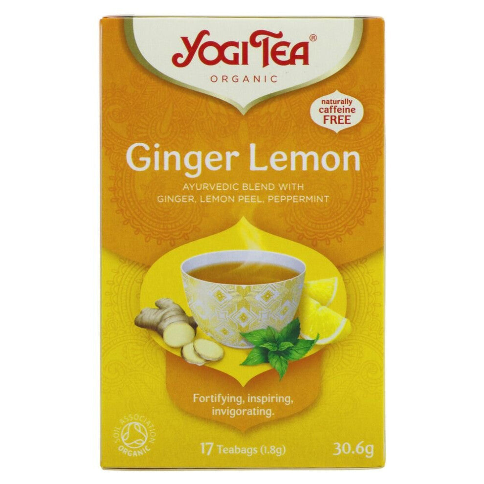 Yogi Tea Ginger Lemon 17 bags ( Pack of 6 )