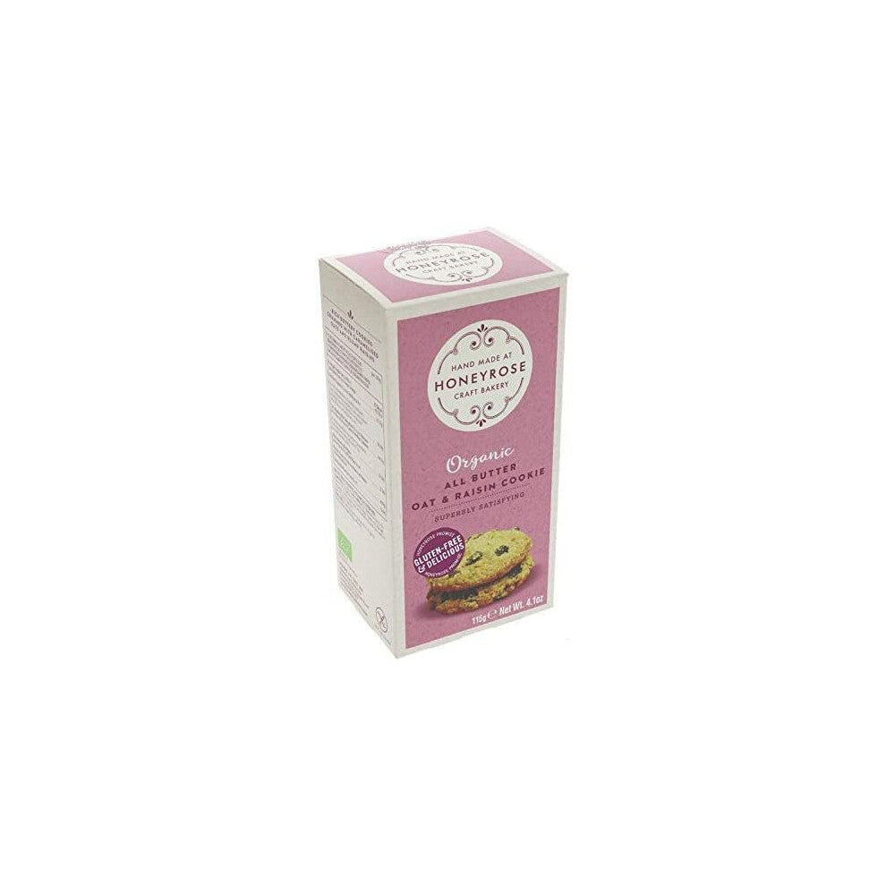 Honeyrose All Butter Oat & Raisin Cookie 115g (Pack of 6)