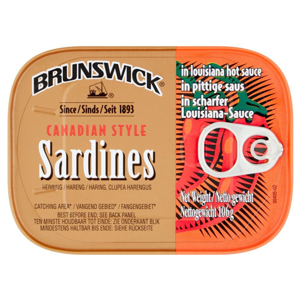 Brunswick Sardines in Hot Sauce 106g (Pack of 6)