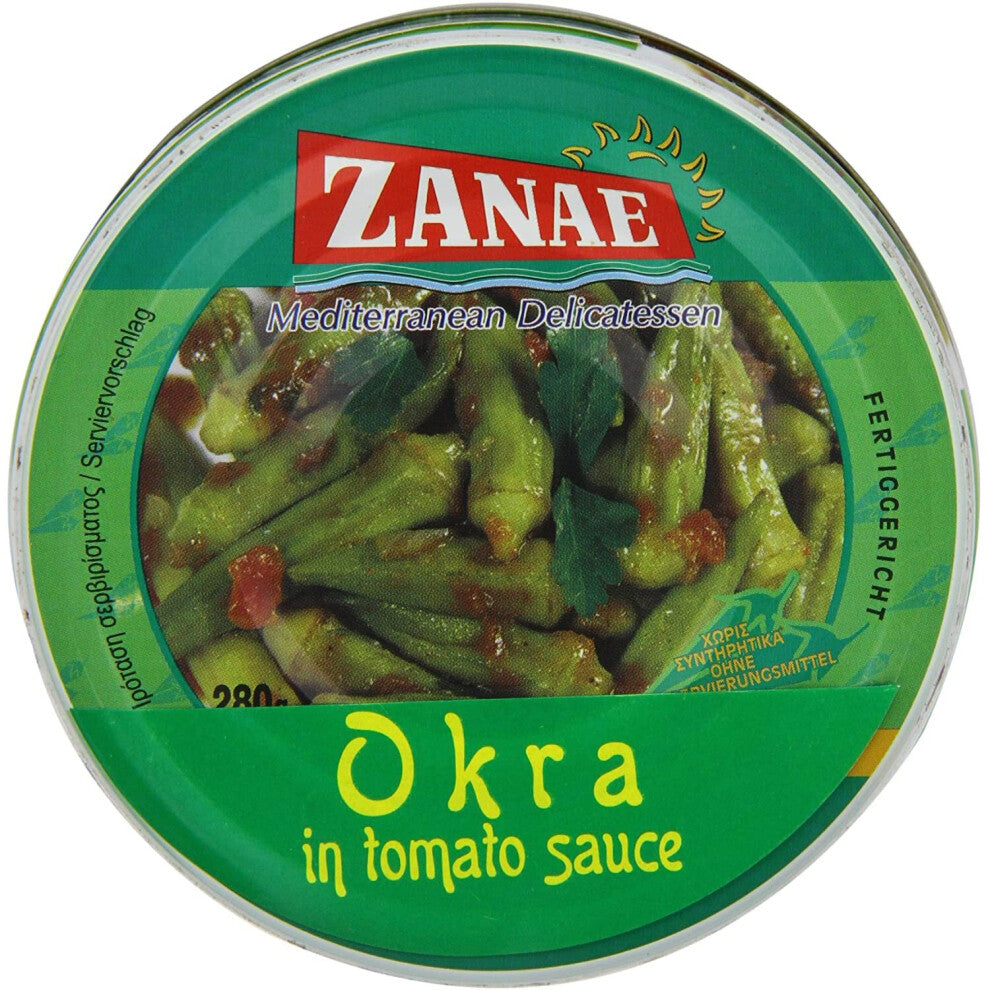 Zanae Okra in Sauce 280 g (Pack of 6)