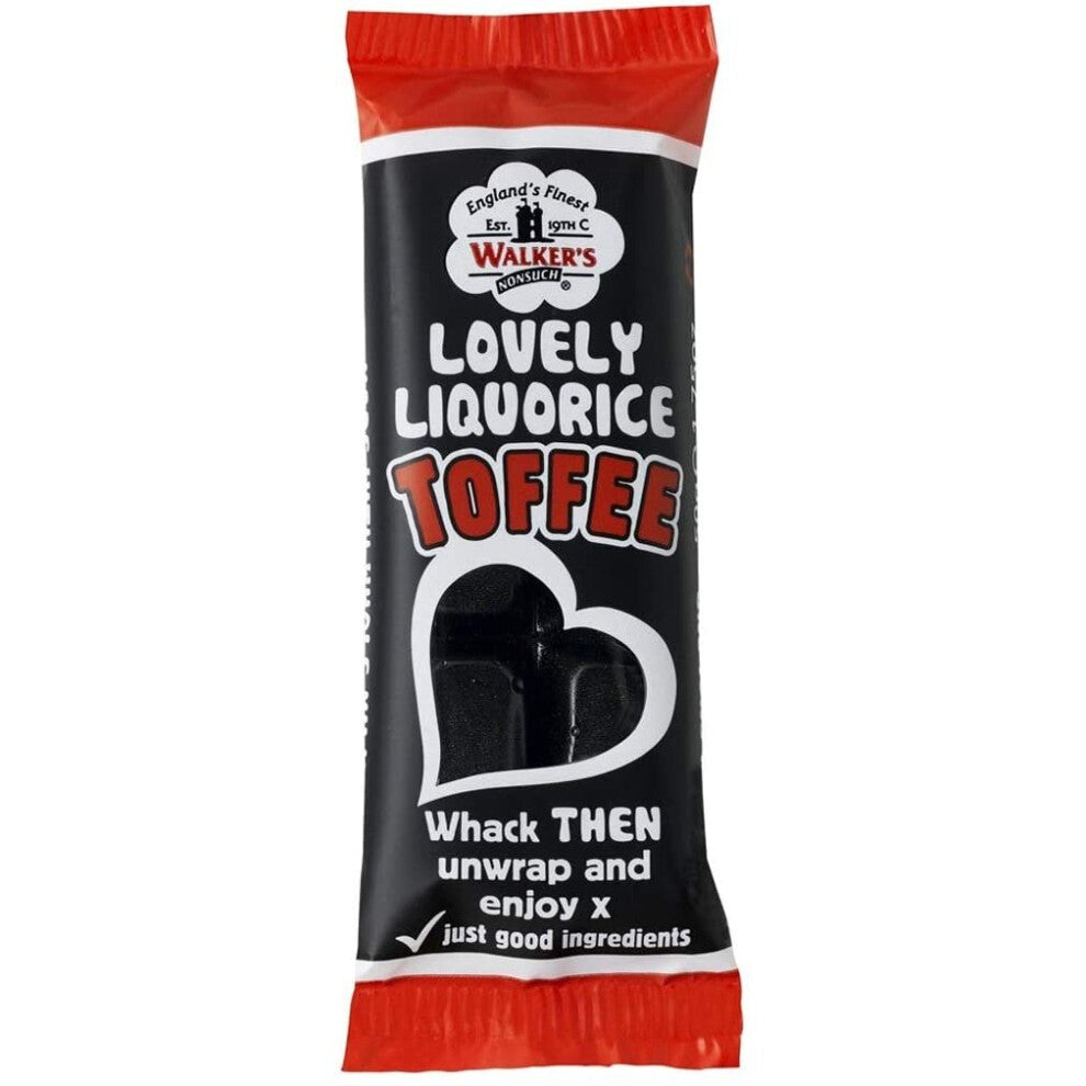 Lovely Liquorice - Walker's Nonsuch Toffee Bar 50g (Pack of 24)