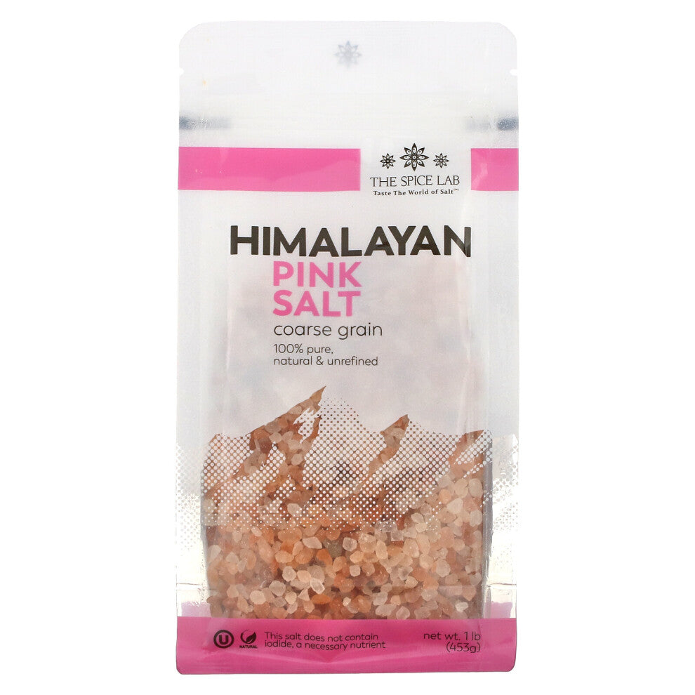 The Spice Lab, Himalayan Pink Salt, Coarse Grain, 1 lb (453 g)