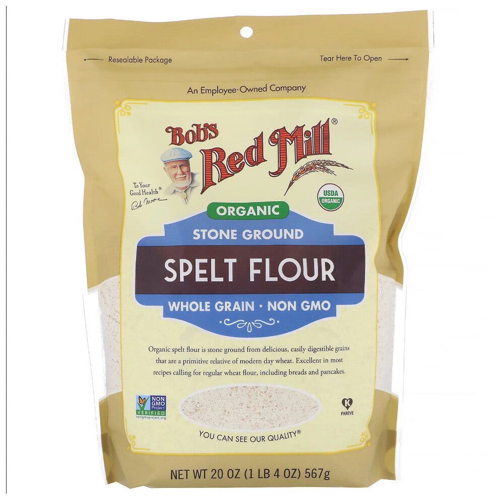 Bob's Red Mill, Organic Spelt Flour, Whole Grain, 20 oz (567 g)
