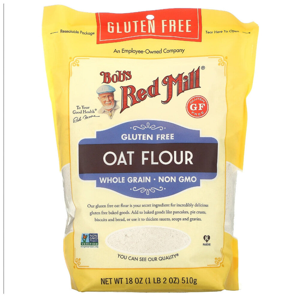 Bob's Red Mill, Oat Flour, Whole Grain, Gluten Free, 510g