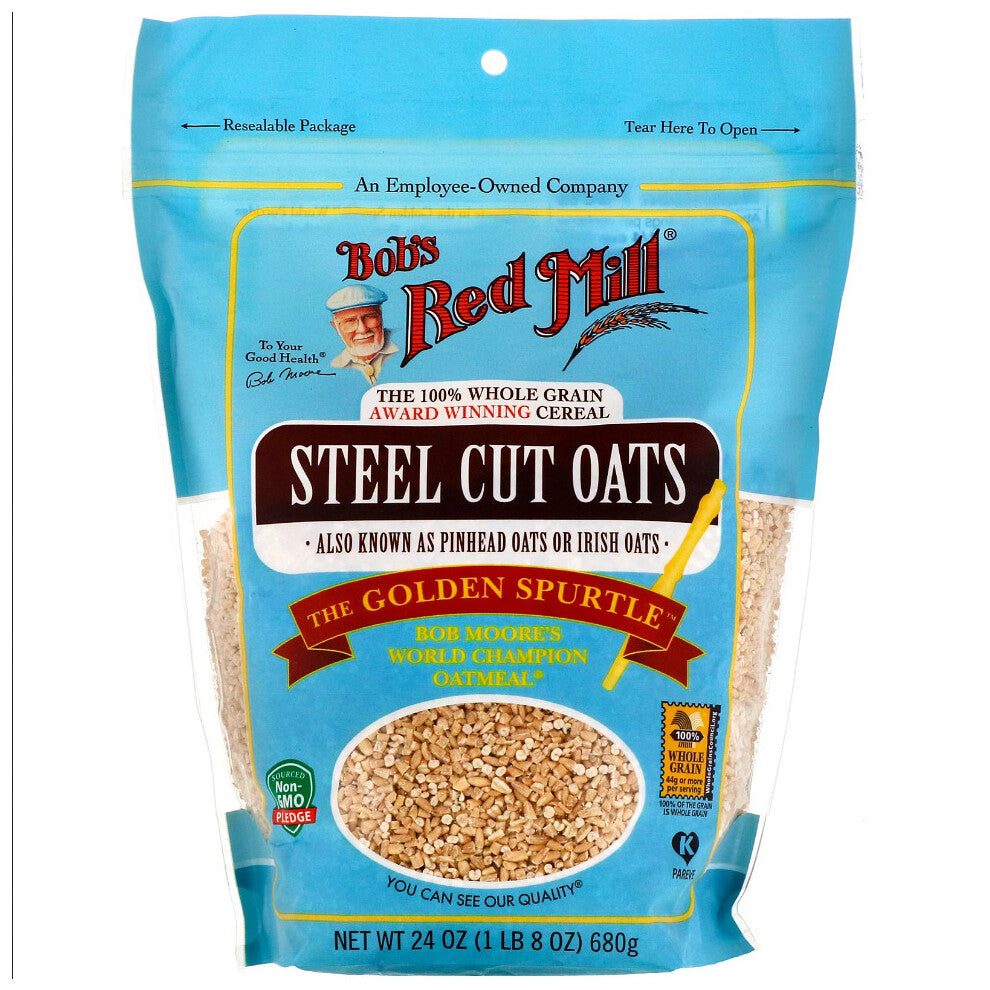 Bob's Red Mill, Steel Cut Oats, Whole Grain, 24 oz (680 g)