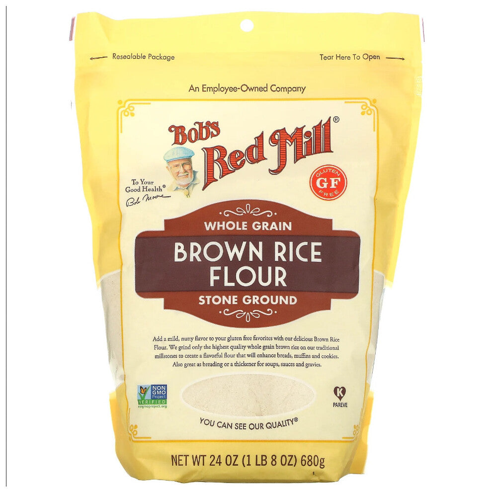 Bob's Red Mill, Brown Rice Flour, Whole Grain, 24 oz (680 g)