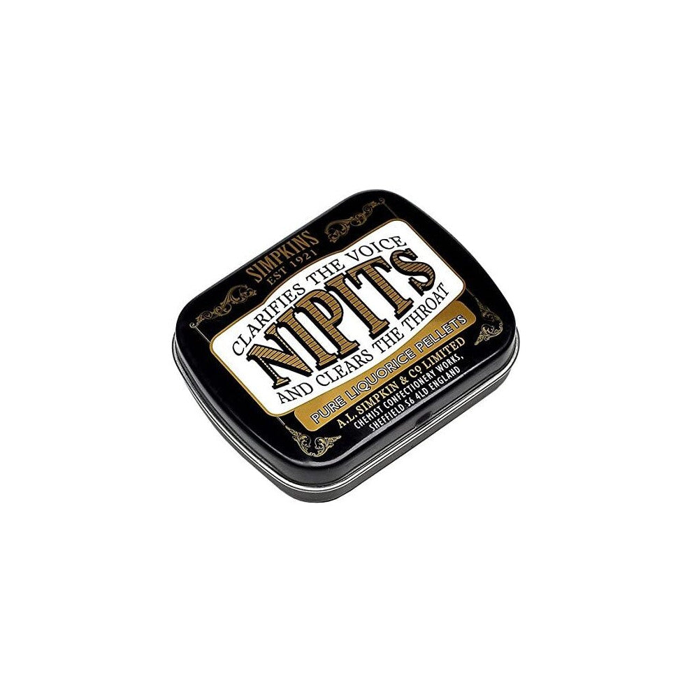Nipits Liquorice Pellets Original Pocket-Size Tins 12 g (Pack of 6)