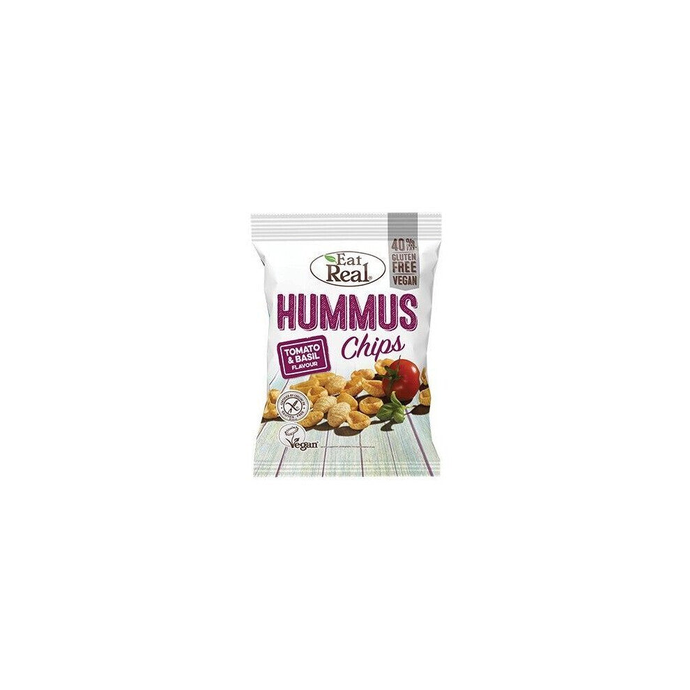 Eat Real Tomato & Basil Hummus Chips 135g (10 Pack)