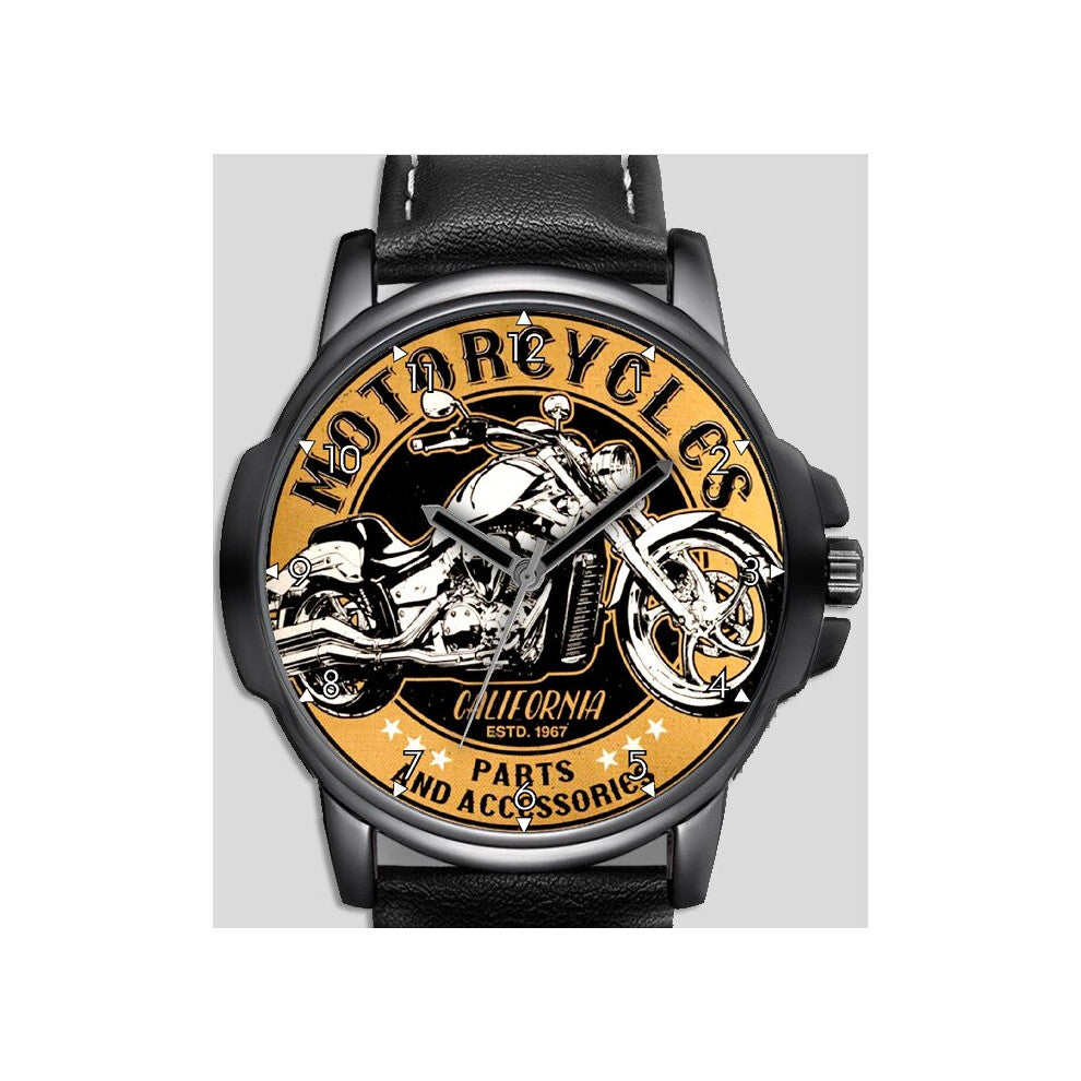 Biker California Racers Art Motorcycle Unique Wrist Watch FAST UK