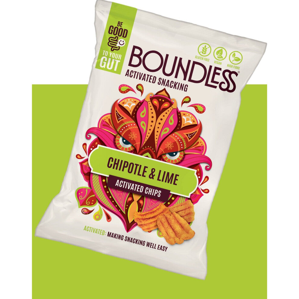 Boundless Chipotle & Lime Activated Chips 80g (Pack of 10)